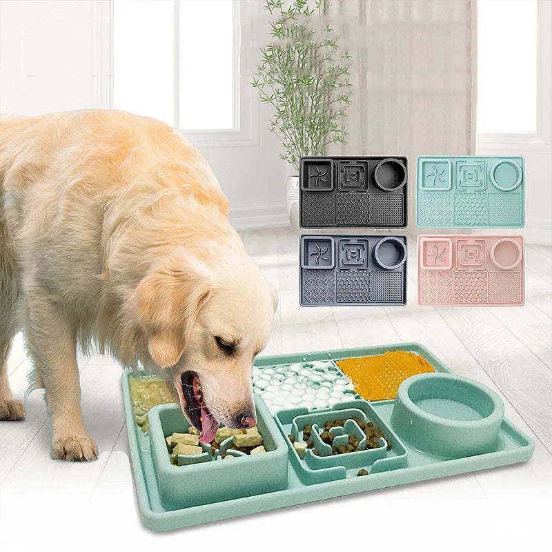 Slow Feeder Dog Bowl with Lick Mat & Suction Cups – Anxiety Relief for Dogs & Cats