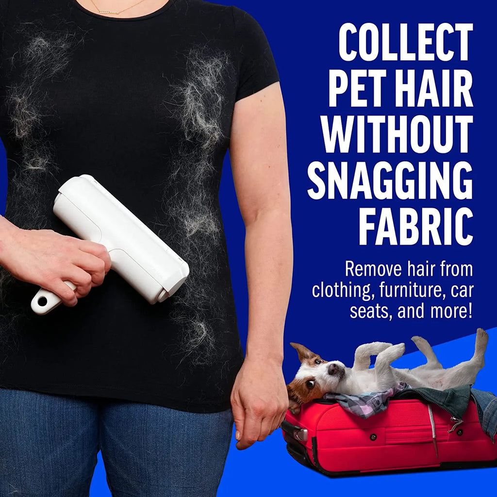 Pet Hair Remover Roller with Self-Cleaning Base – Dog & Cat Fur Removal Tool