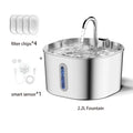 Automatic Cat & Dog Water Fountain – 2.2L Stainless Steel with Filter Window