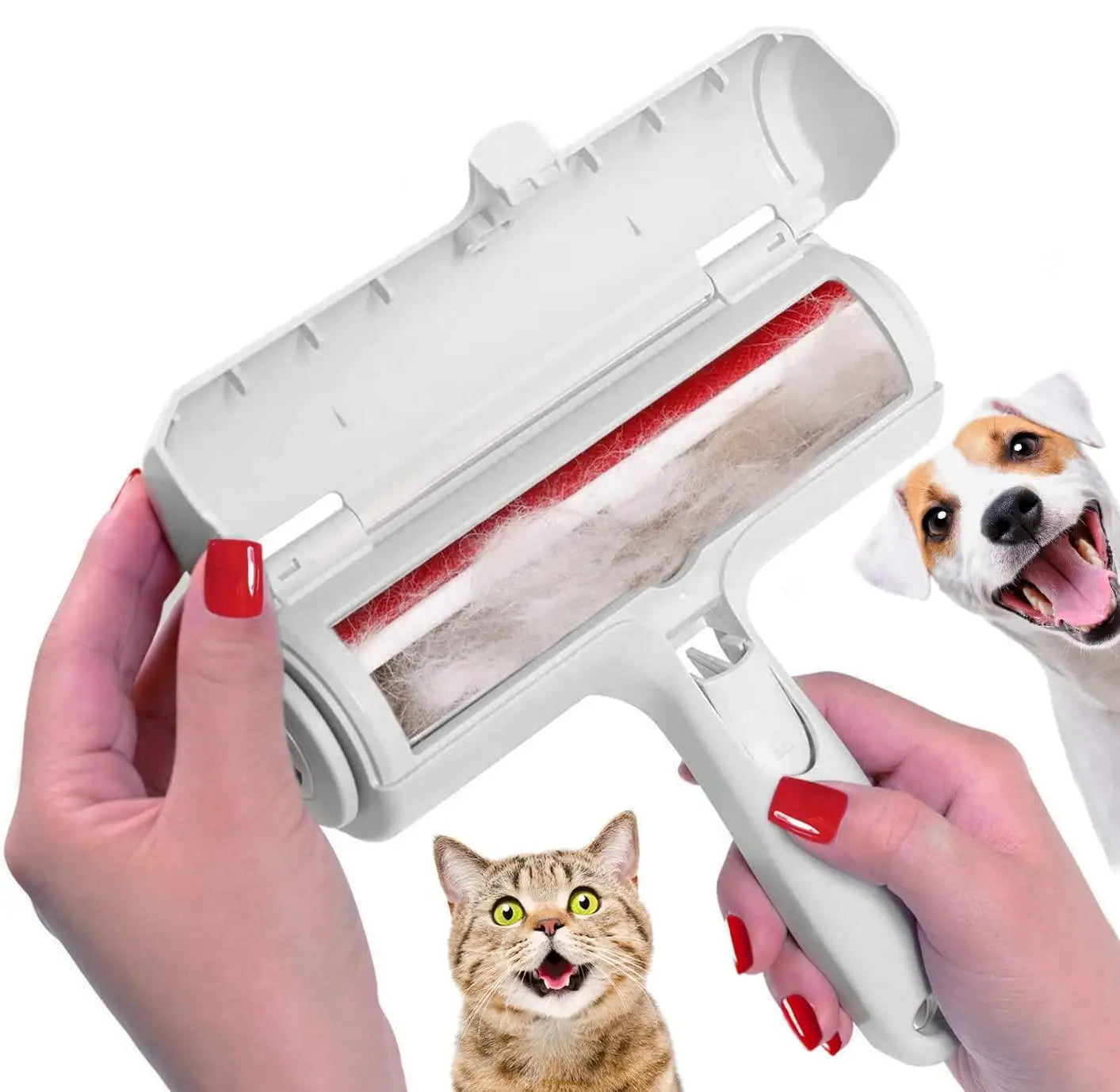 Pet Hair Remover Roller with Self-Cleaning Base – Dog & Cat Fur Removal Tool