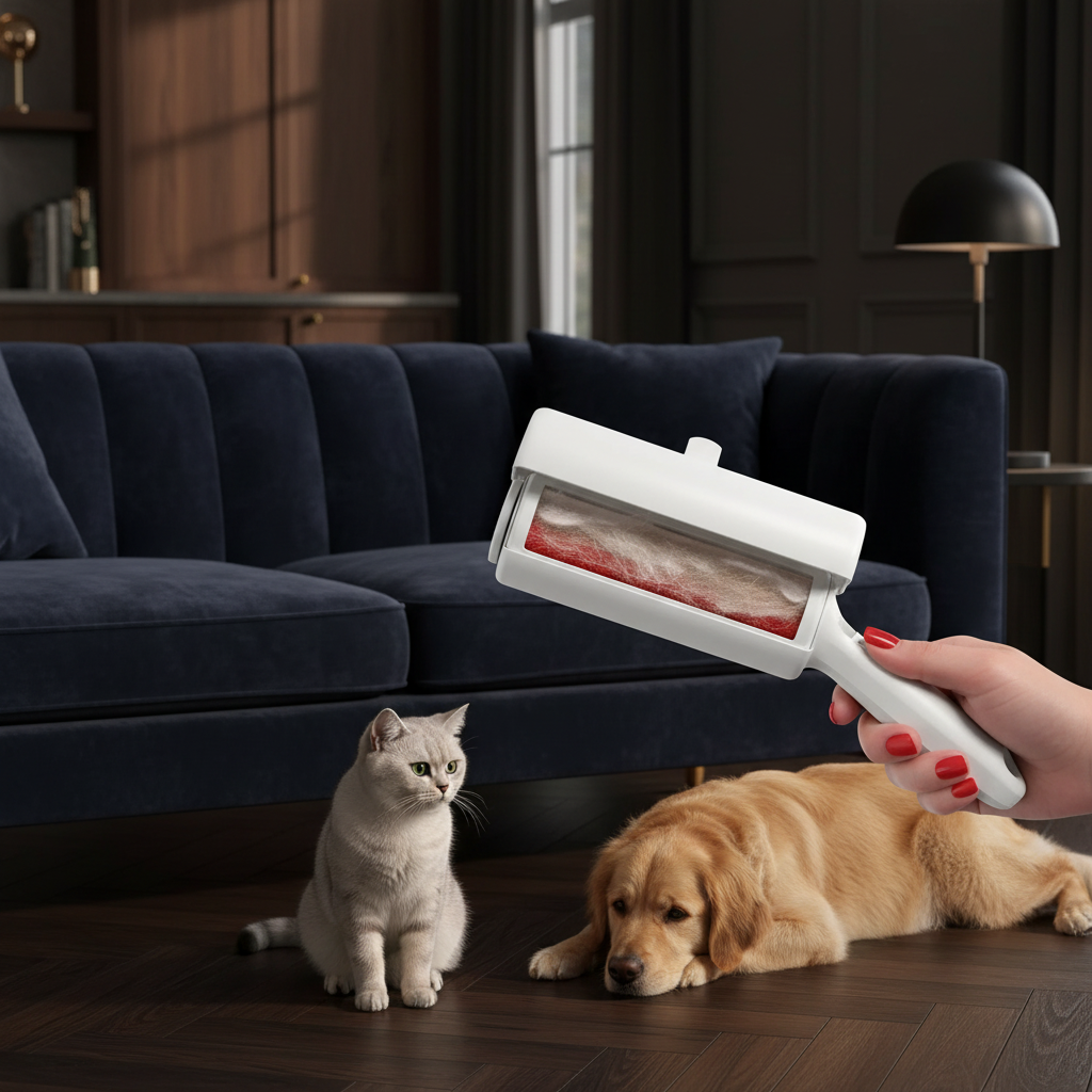 Pawora Hair Remover Roller British Shorthairi ja kuldse retriiveriga